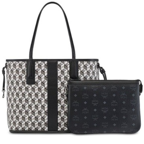 MCM Liz Reversible Medium Tote-Reversible to Geometric Pattern on Inside - Picture 2 of 12